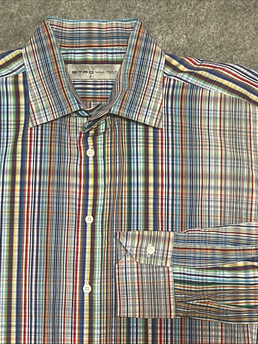 Etro Multicolour Striped Button Dress Shirt
